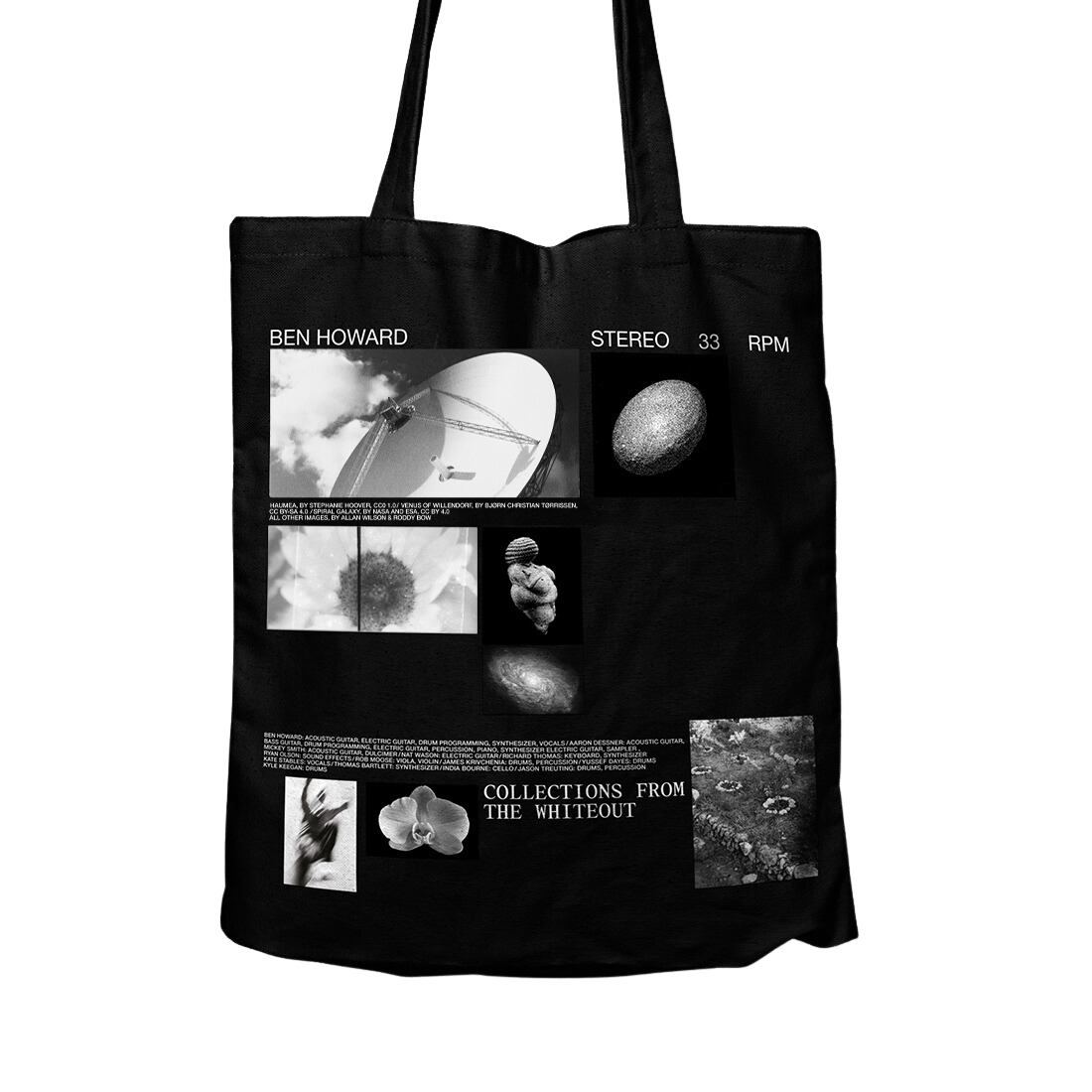 Ben Howard - Collections From The Whiteout: Tote Bag (Black)